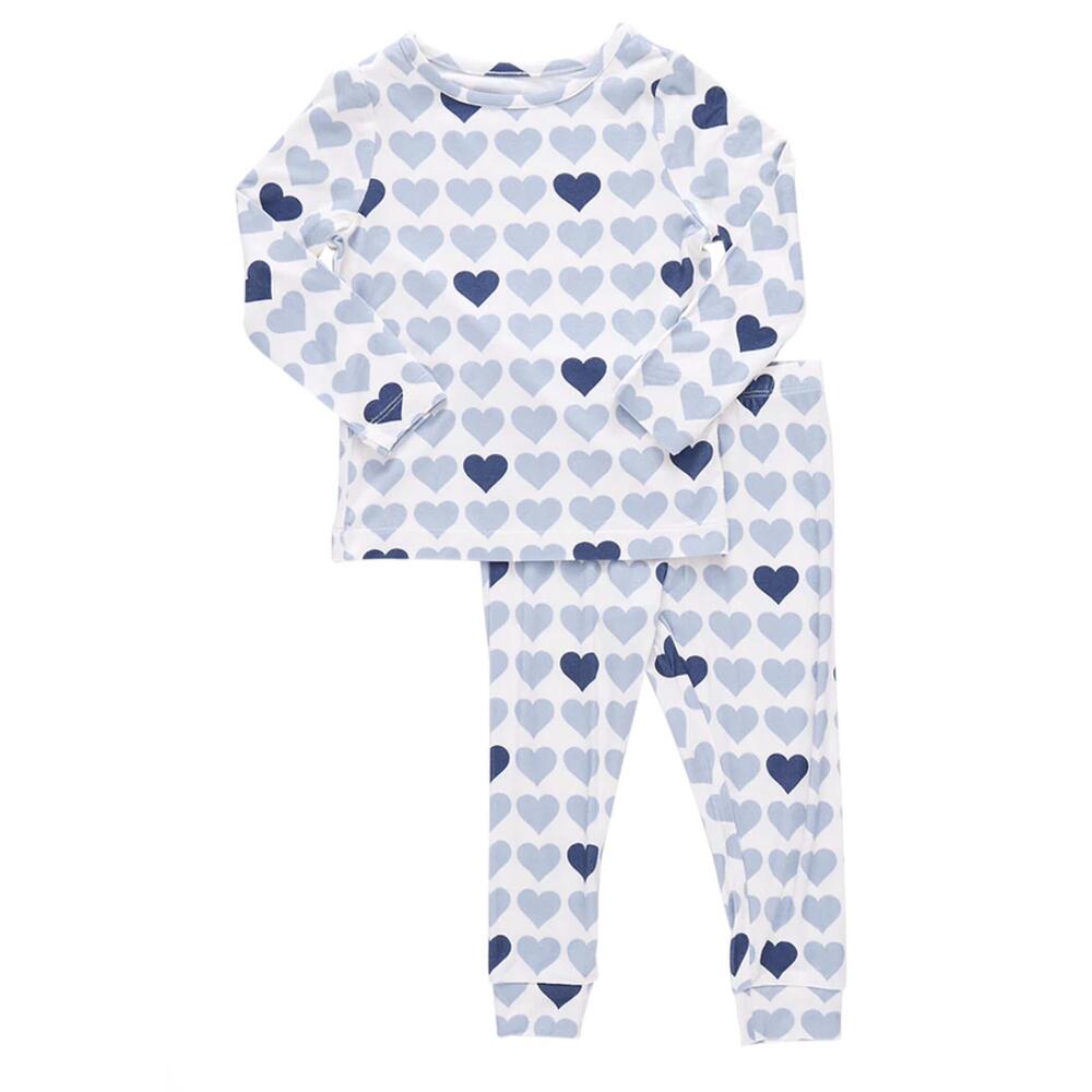 NEW PINK CHICKEN kid's bamboo pj set in blue